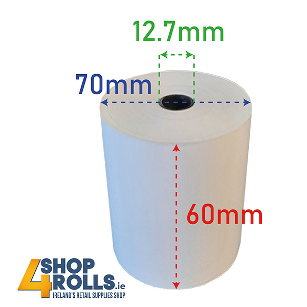 Thermal Till Rolls 60mm x 70mm - 20 Rolls Per Box 